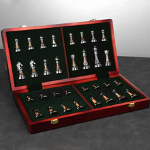 Load image into Gallery viewer, Folding Metal Chess Set