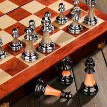 Load image into Gallery viewer, Folding Metal Chess Set