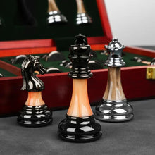 Load image into Gallery viewer, Folding Metal Chess Set