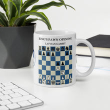 Load image into Gallery viewer, King's Pawn Opening Latvian Gambit Chess Mug