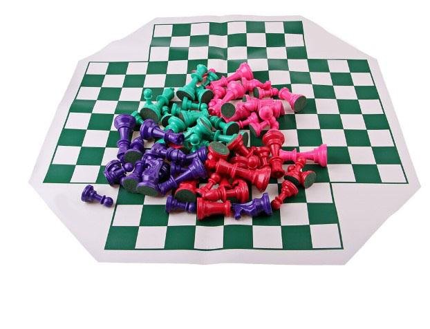 4 players chess set (Blue, Green, Red and Yellow) - online chess shop