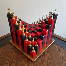 Load image into Gallery viewer, Oblivion-3d-chess-set-black-and-red-buy-online