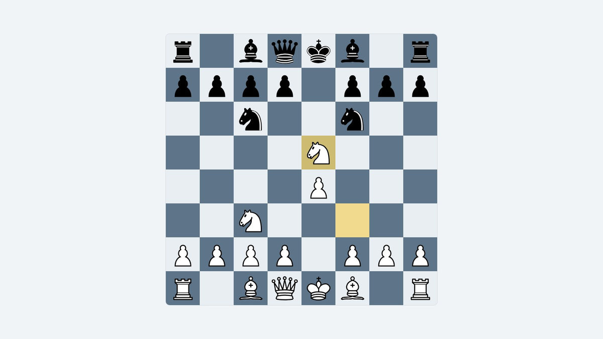 Board diagram: the key position of the Halloween Gambit