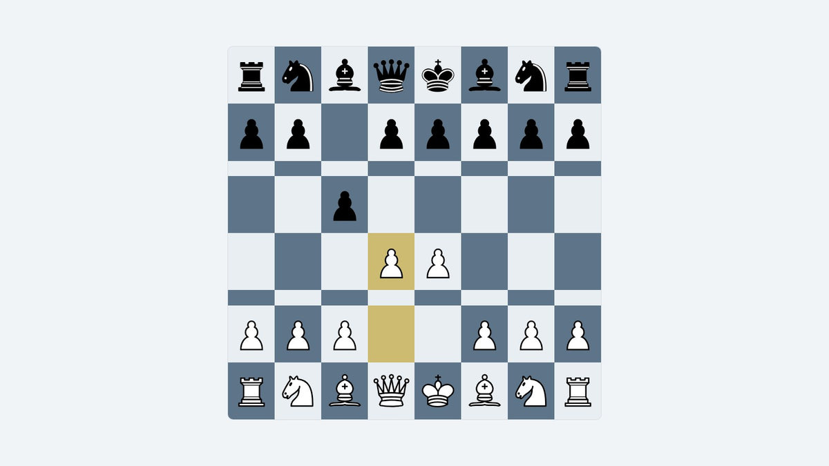 Board diagram: the key position of the Sicilian Defense: Smith-Morra Gambit