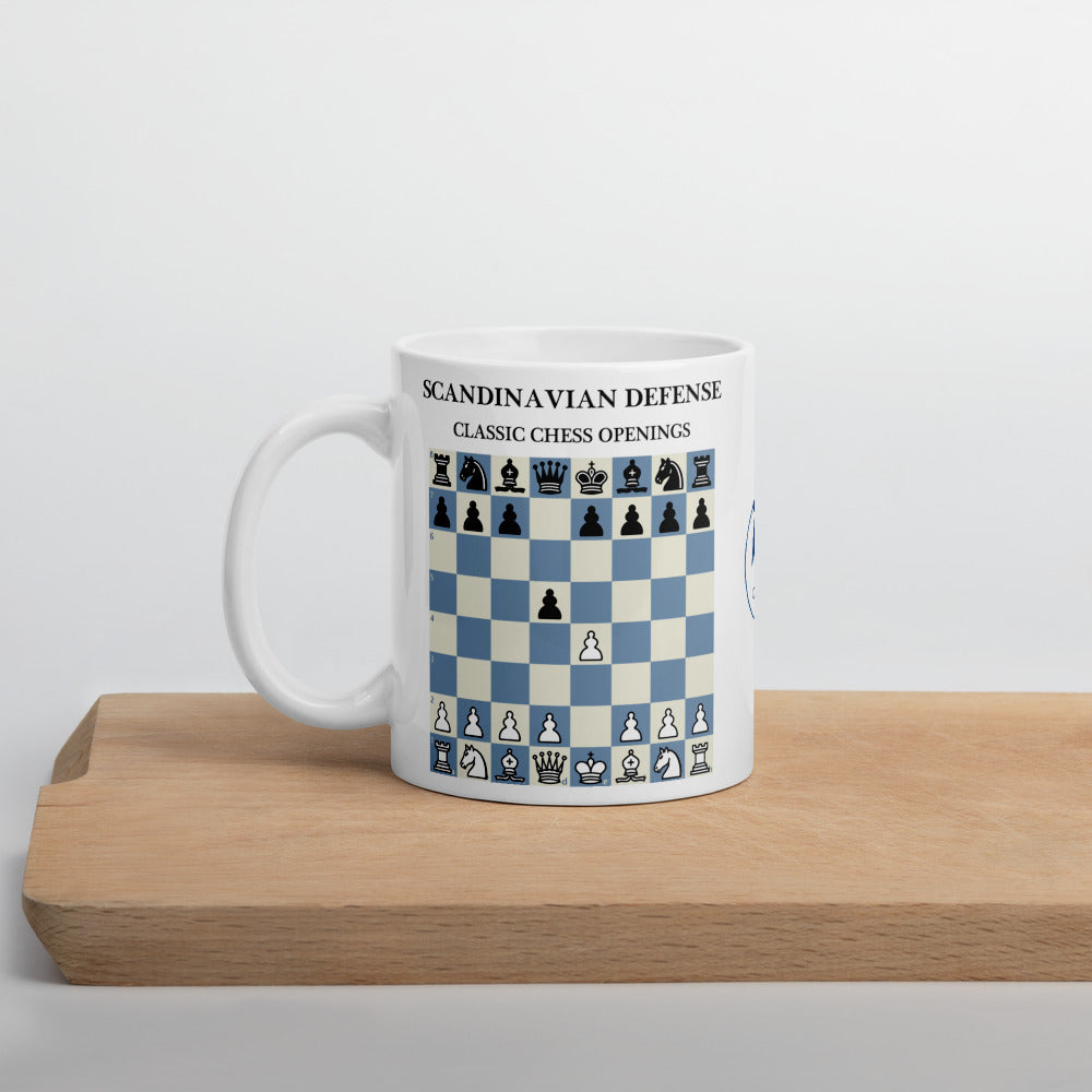Scandinavian Defense Chess Mug - ceramic chess opening mug