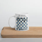Pirc Defense Chess Mug - ceramic chess opening mug