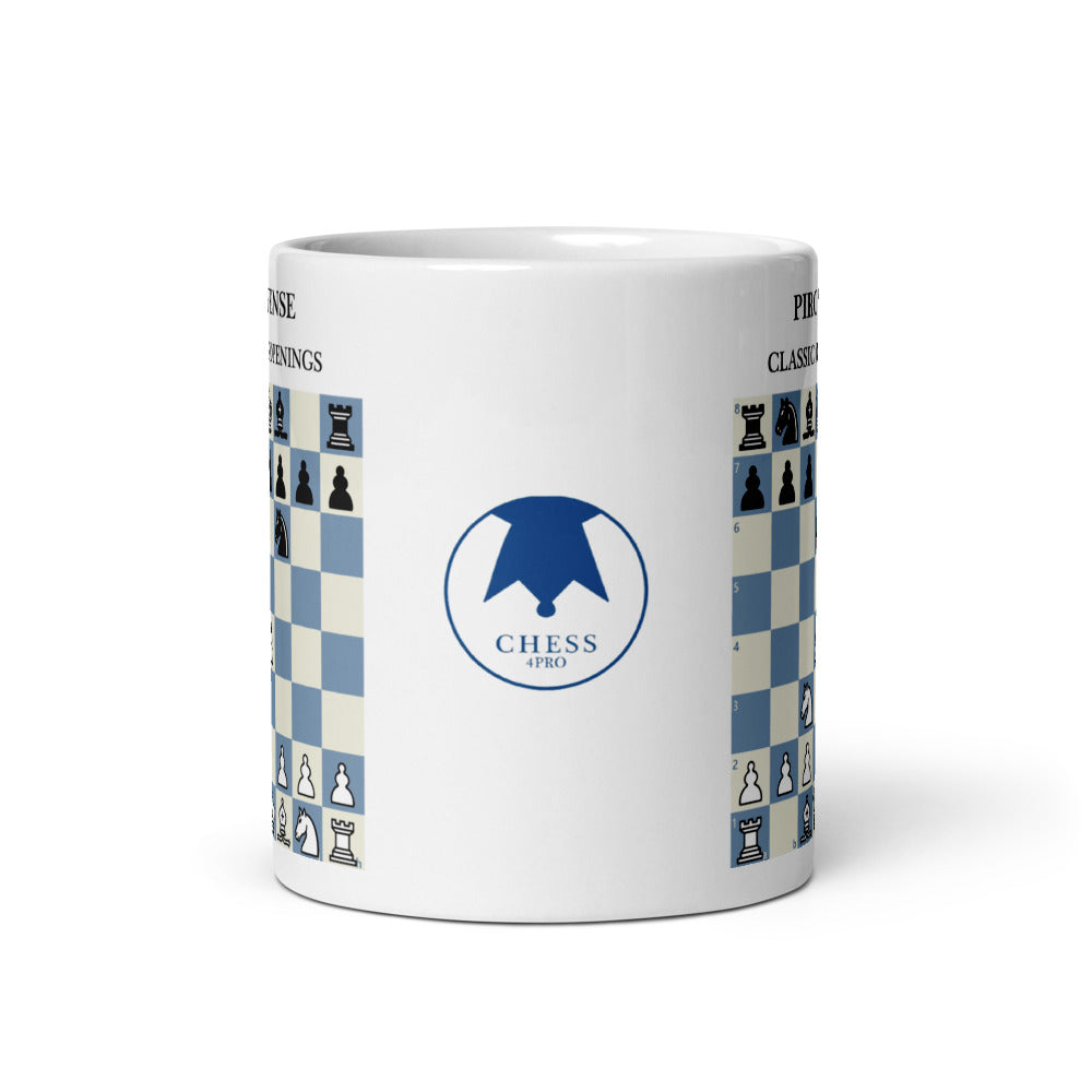 French Defense Chess Mug - ceramic chess opening mug