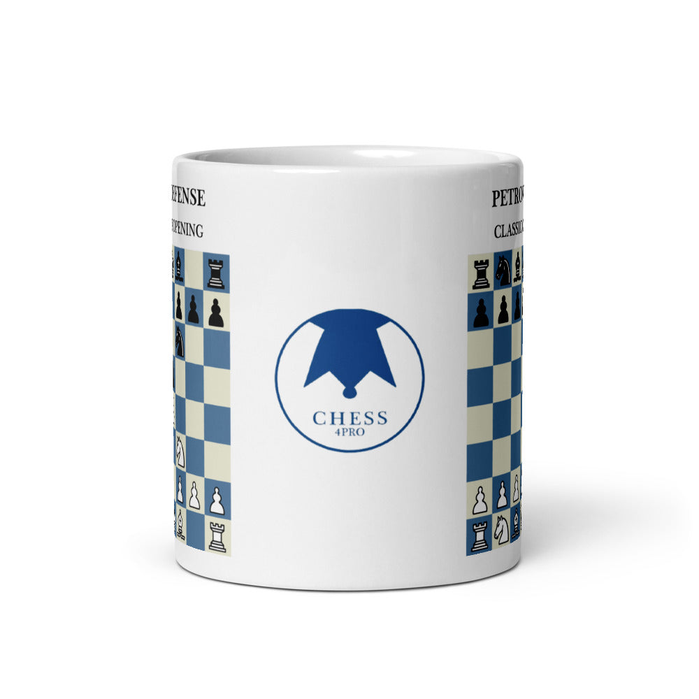 Latvian Gambit Chess Mug - ceramic chess opening mug