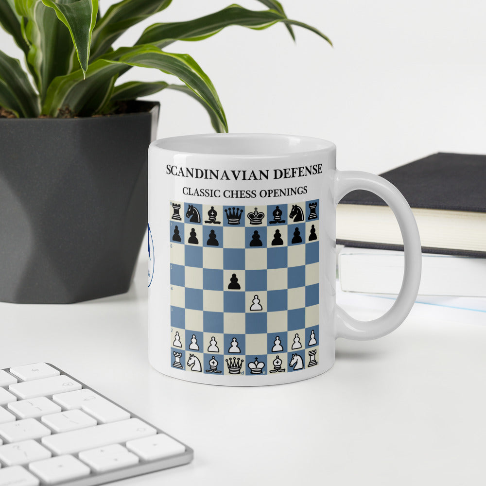 Scandinavian Defense Chess Mug - ceramic chess opening mug