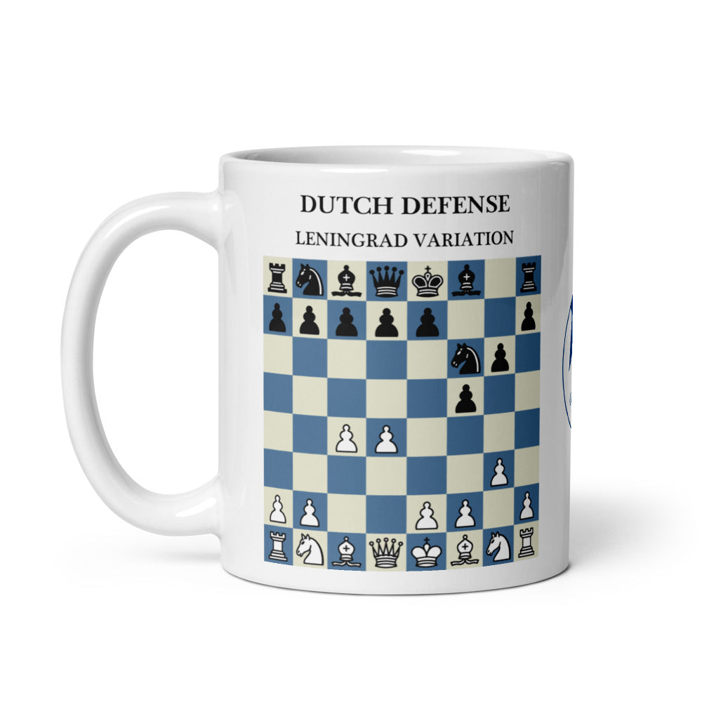 Dutch Defense: Leningrad Variation Chess Mug - ceramic chess opening mug
