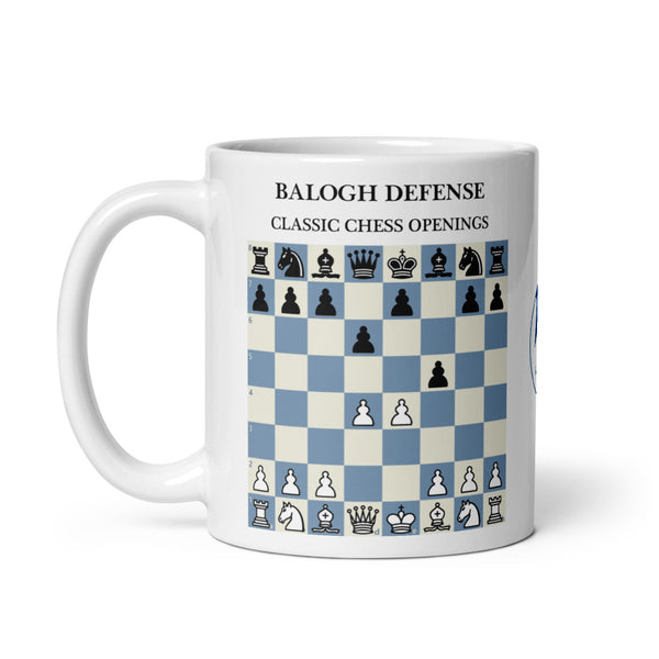 Balogh Defense Chess Mug - ceramic chess opening mug