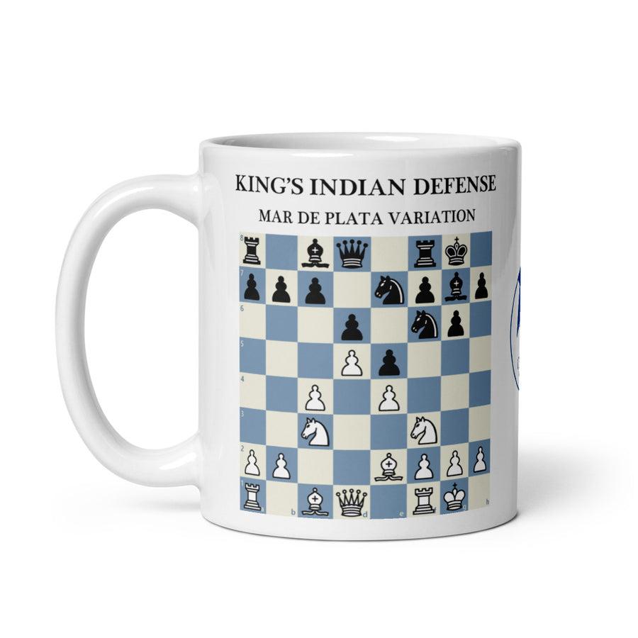 King's Indian Defense Chess Mug - ceramic chess opening mug