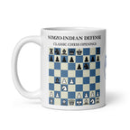 Nimzo-Indian Defense Chess Mug - ceramic chess opening mug