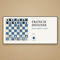 French Defense Chess Desk Mat - Chess4pro