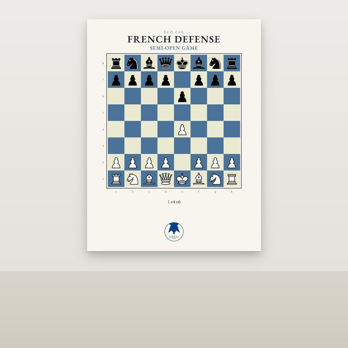 French Defense Chess Poster - Chess4pro