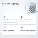 Albin Countergambit mug care and shipping: dishwasher and microwave safe, printed in 2-5 business days, tracked shipping, 14 days to return