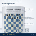 What's printed on the Sicilian Defense: Hyper-Accelerated Dragon mug: the opening's name and the position after 3...cxd4, on both sides