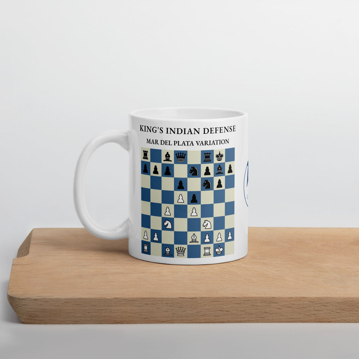 King's Indian Defense Chess Mug - ceramic chess opening mug