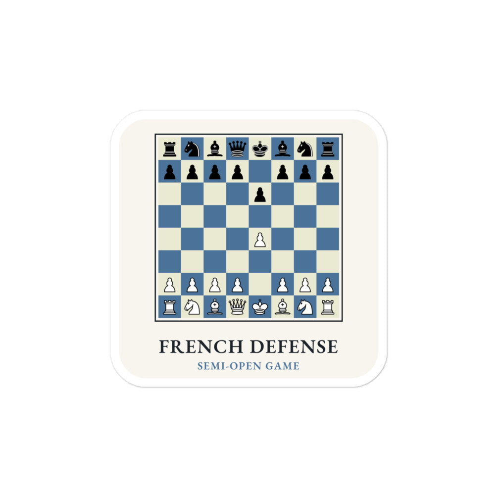 French Defense Chess Sticker
