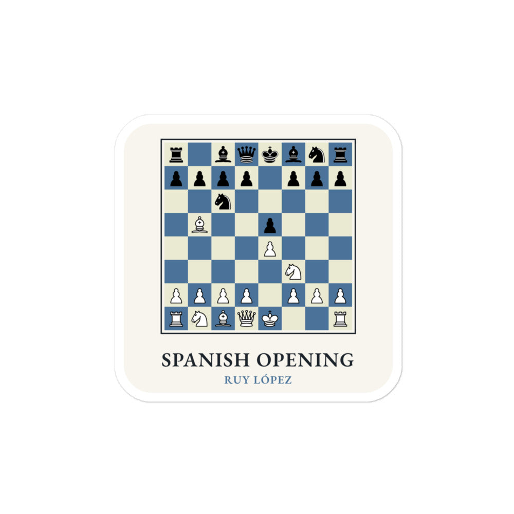 Ruy Lopez (Spanish Opening) Chess Sticker