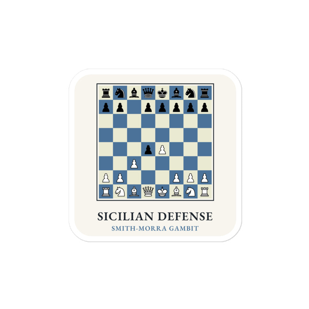 Sicilian Defense: Smith-Morra Gambit Chess Sticker