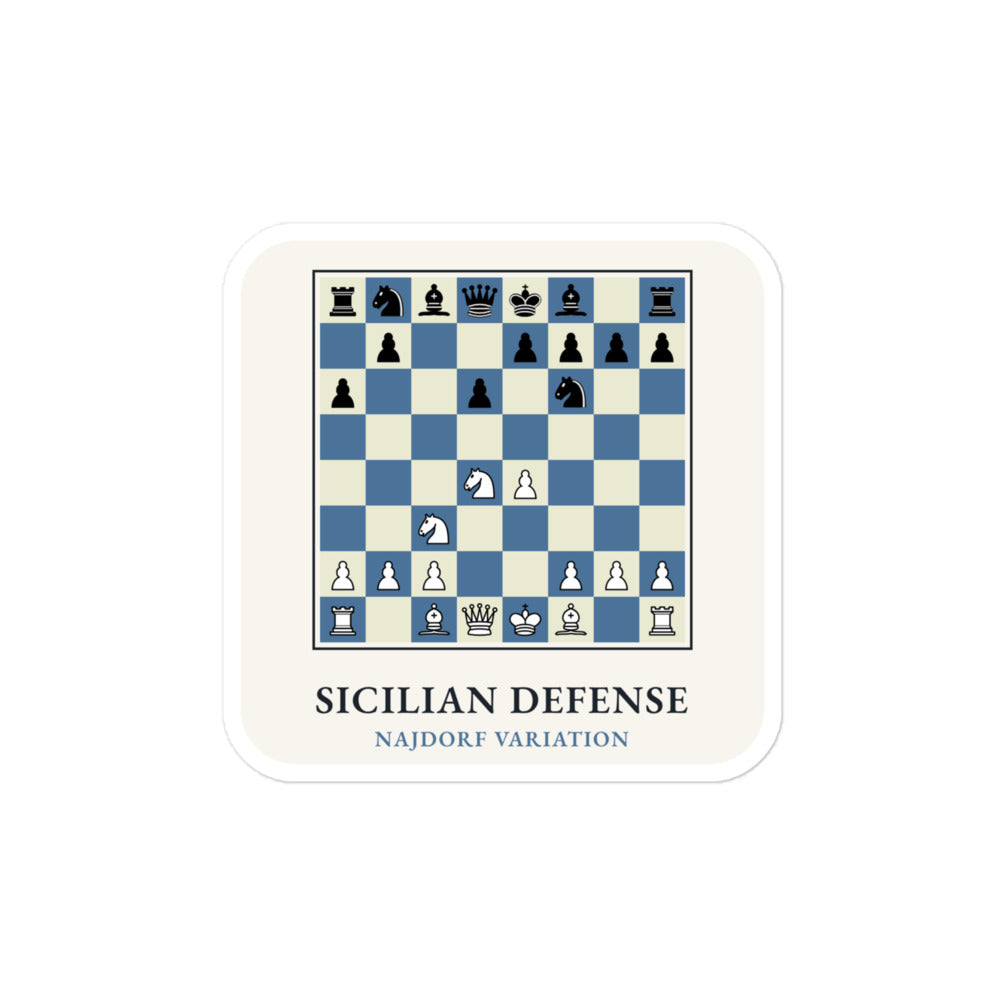 Sicilian Defense: Najdorf Variation Chess Sticker