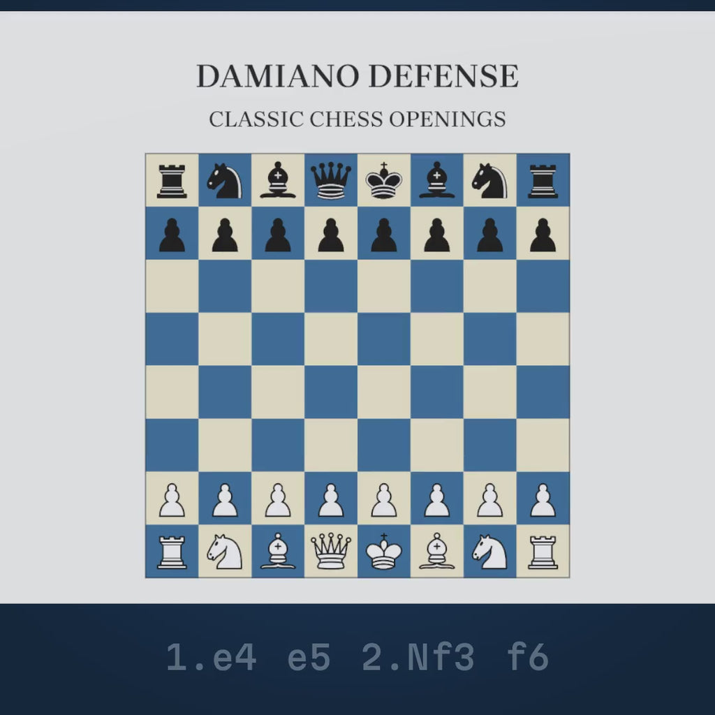 Video: the Damiano Defense played move by move on a chessboard that wraps into the mug