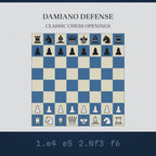 Video: the Damiano Defense played move by move on a chessboard that wraps into the mug