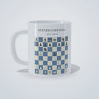 Video: 360-degree view of the Spanish Opening: Ruy Lopez chess mug, printed on both sides