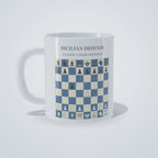 Video: 360-degree view of the Sicilian Defense chess mug, printed on both sides