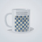 Video: 360-degree view of the Nimzo-Indian Defense chess mug, printed on both sides