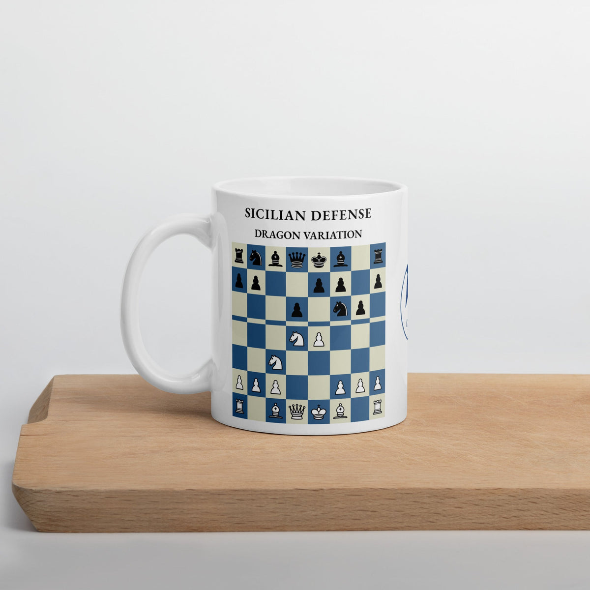 Sicilian Dragon Chess Mug - ceramic chess opening mug