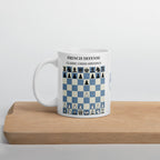 French Defense Chess Mug - ceramic chess opening mug