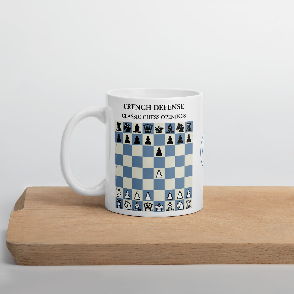 French Defense Chess Mug - ceramic chess opening mug