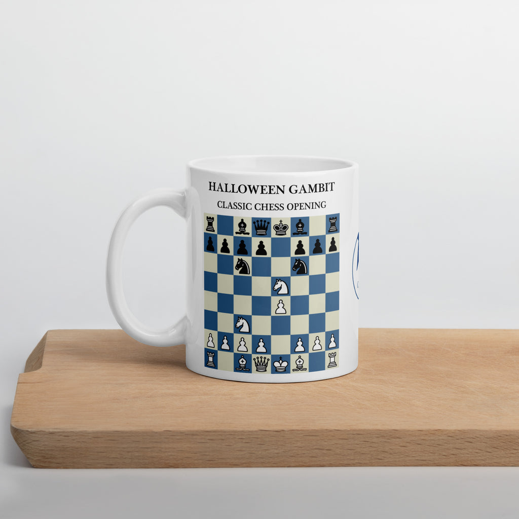 Halloween Gambit Chess Mug - ceramic chess opening mug