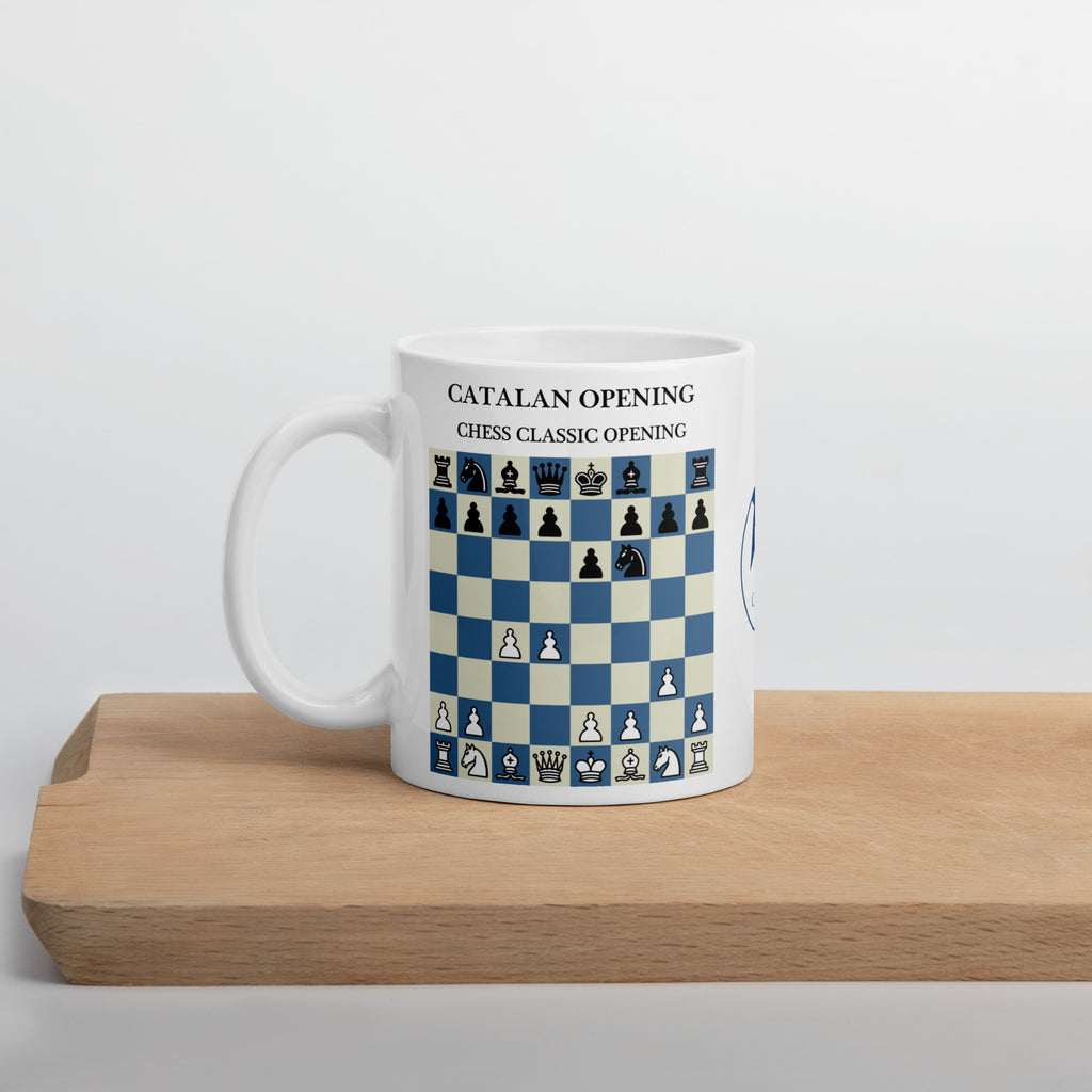 Catalan Opening Chess Mug - ceramic chess opening mug