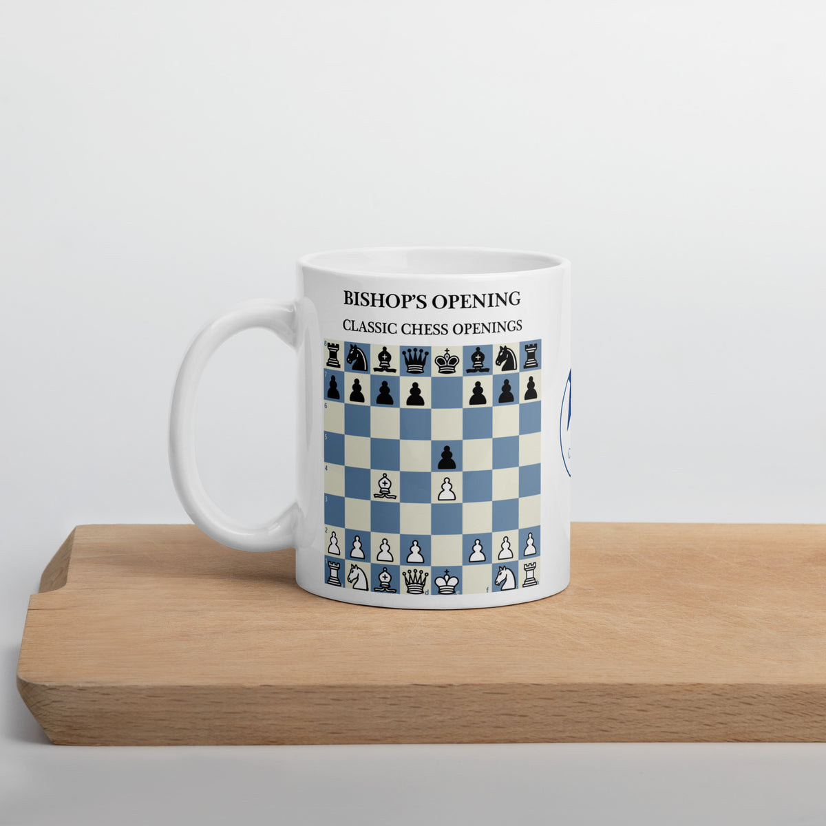 Bishop's Opening Chess Mug - ceramic chess opening mug