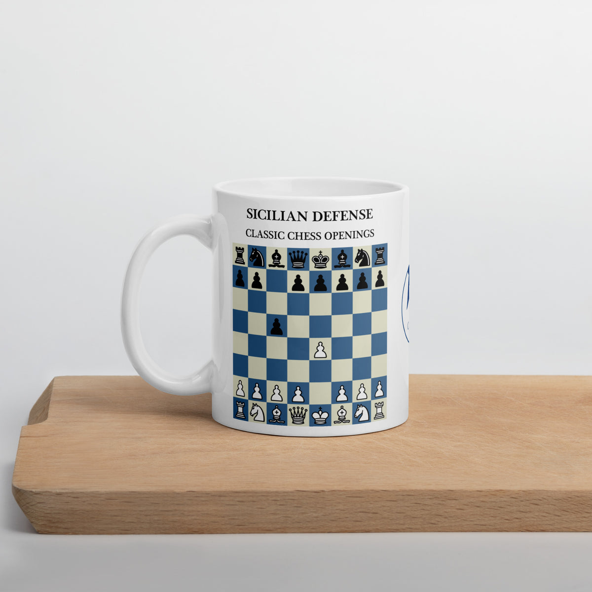 Sicilian Defense Chess Mug - ceramic chess opening mug