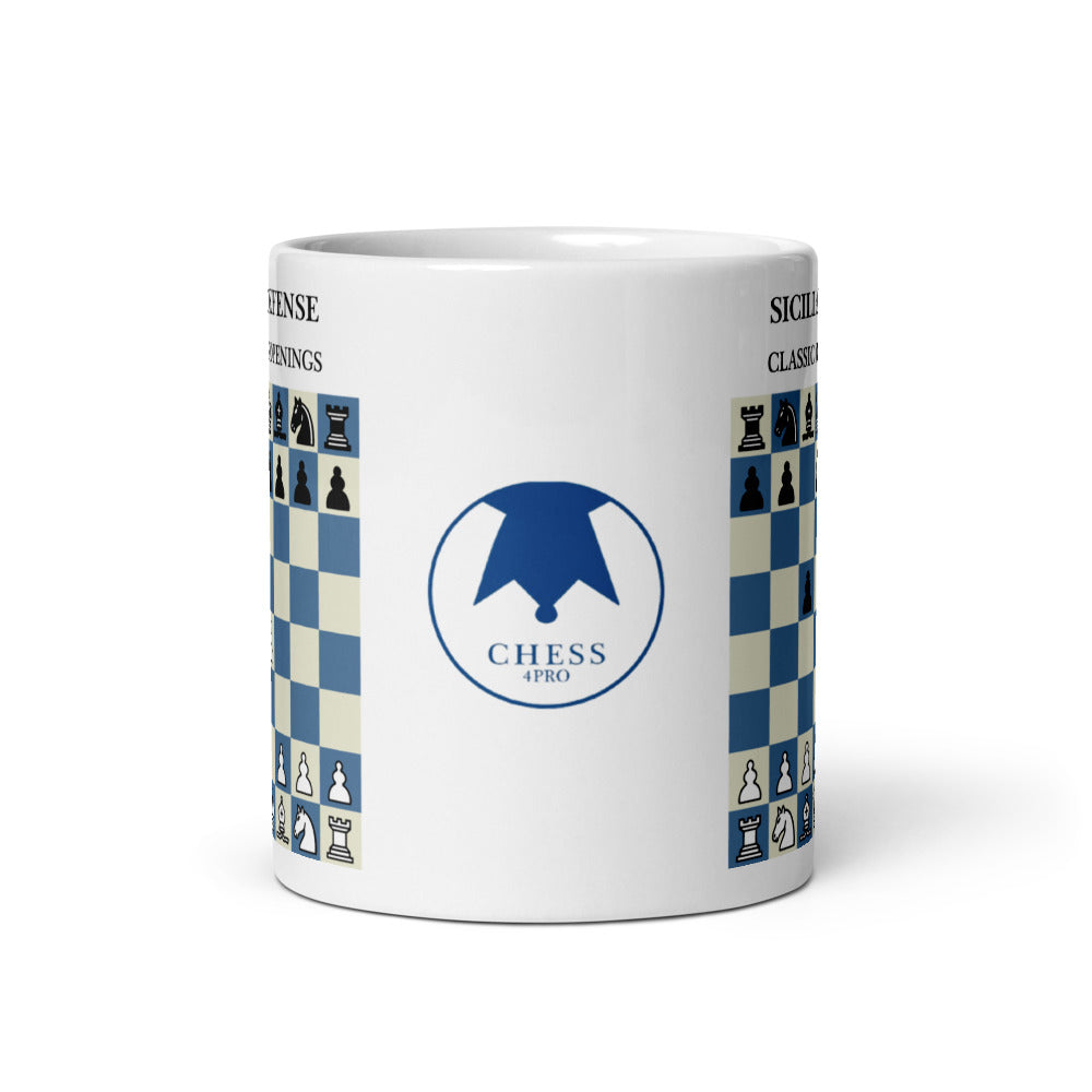 Sicilian Defense Chess Mug - ceramic chess opening mug
