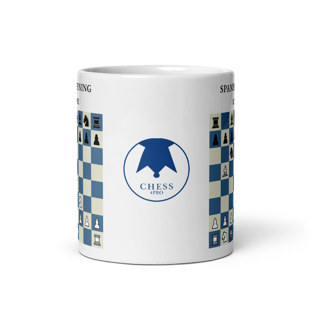 The Spanish Opening: Ruy Lopez Chess Mug - ceramic chess opening mug
