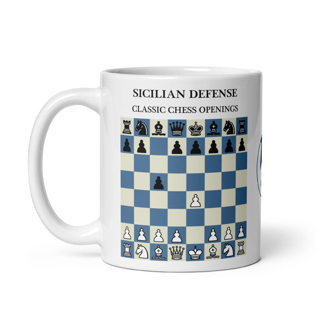 Sicilian Defense Chess Mug - ceramic chess opening mug