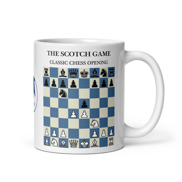 The Scotch Game Chess Mug - ceramic chess opening mug