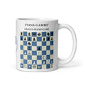 Evans Gambit Chess Mug - ceramic chess opening mug