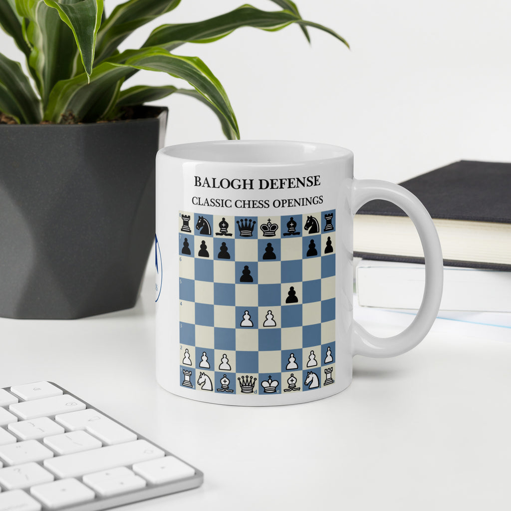 Balogh Defense Chess Mug - ceramic chess opening mug