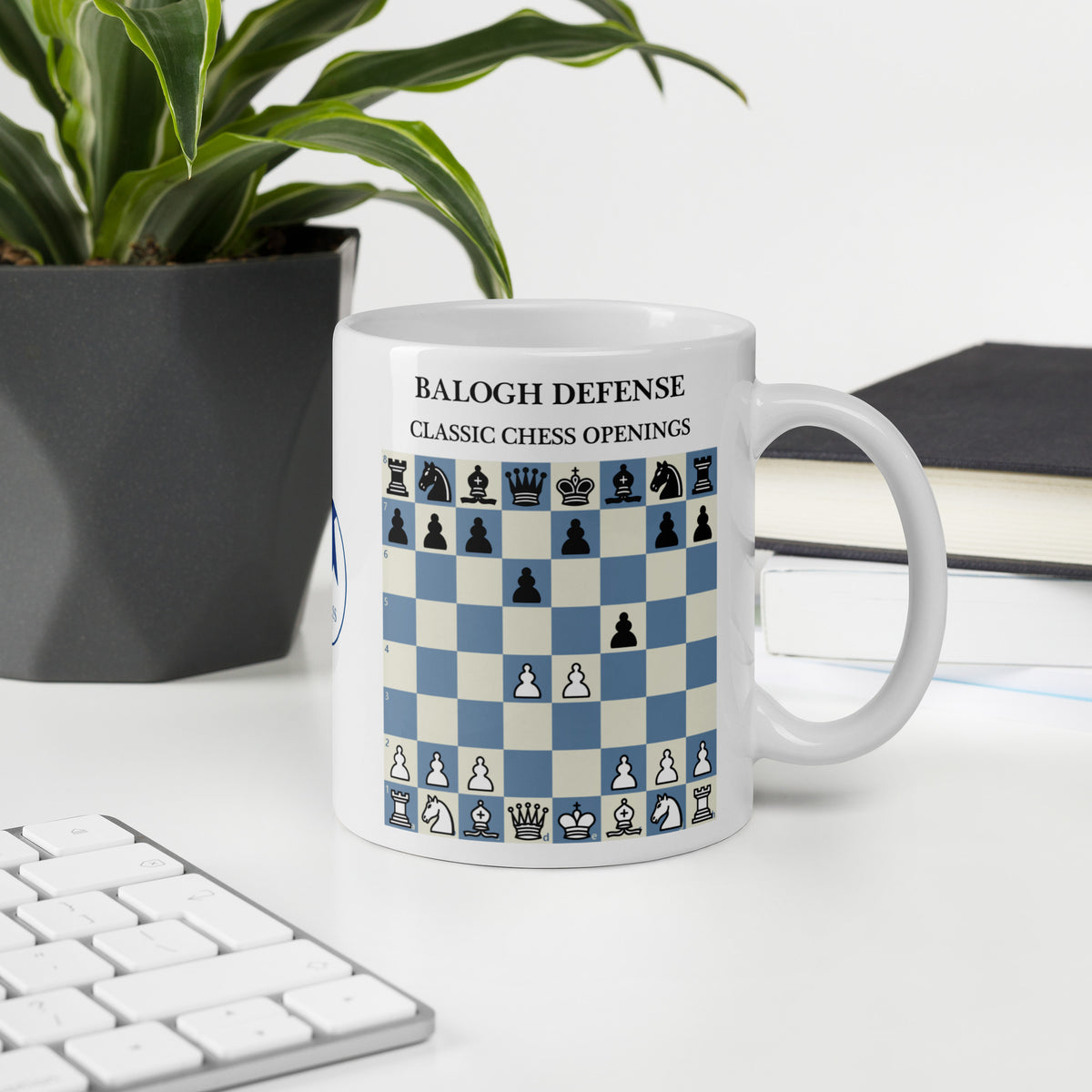 Balogh Defense Chess Mug - ceramic chess opening mug