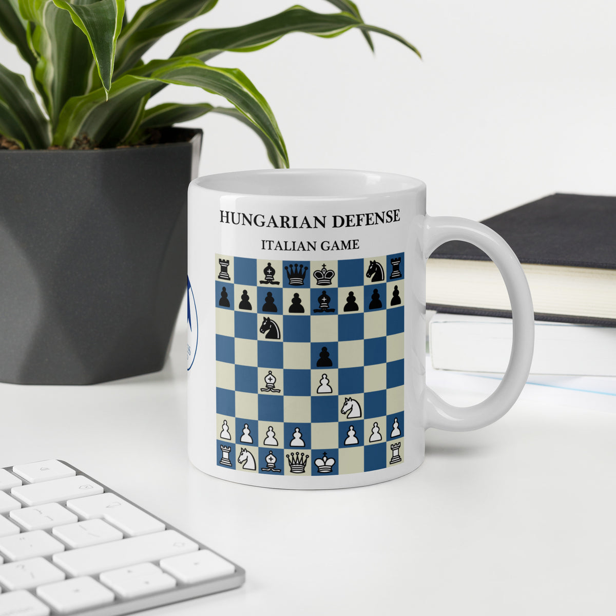 Hungarian Defense Chess Mug - ceramic chess opening mug