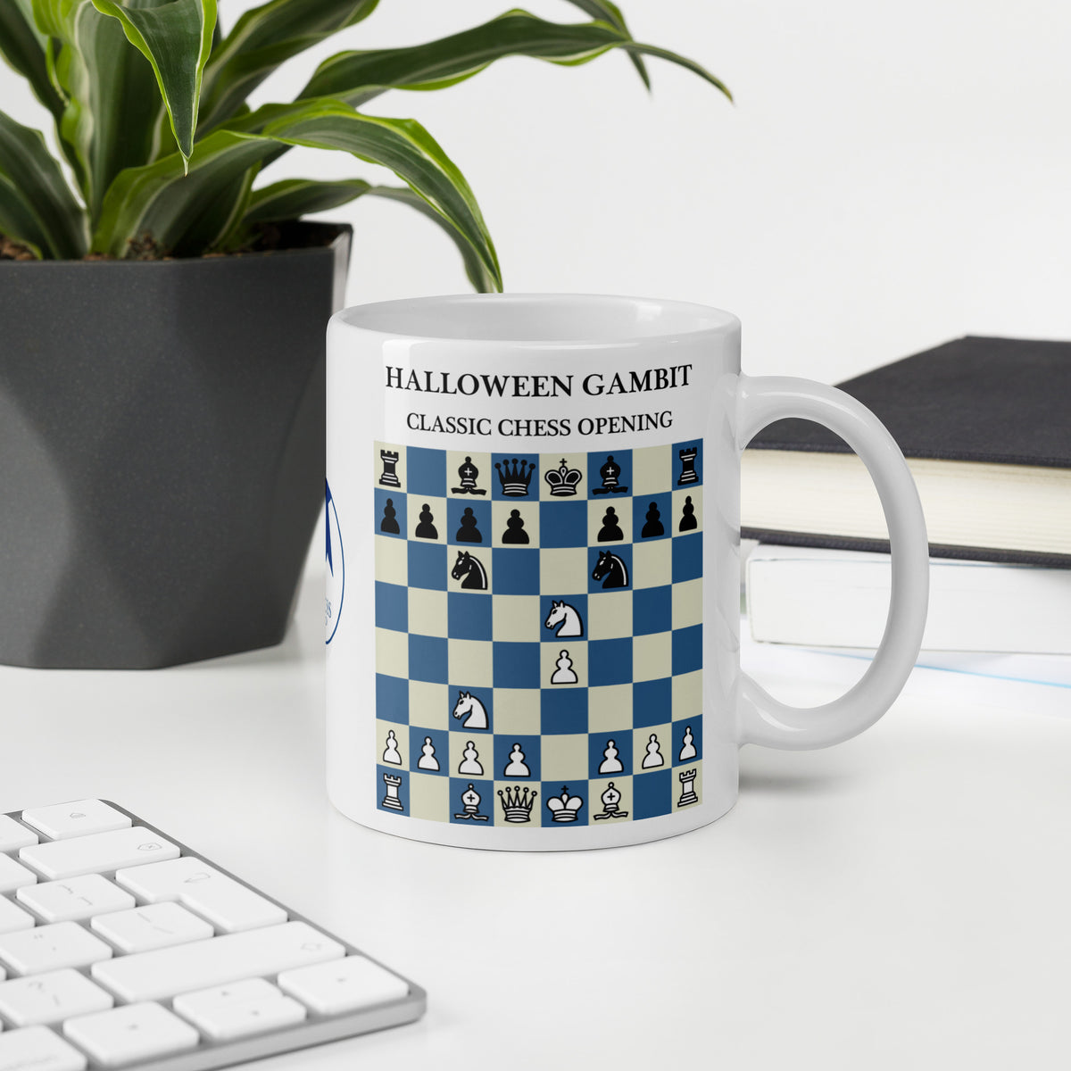Halloween Gambit Chess Mug - ceramic chess opening mug