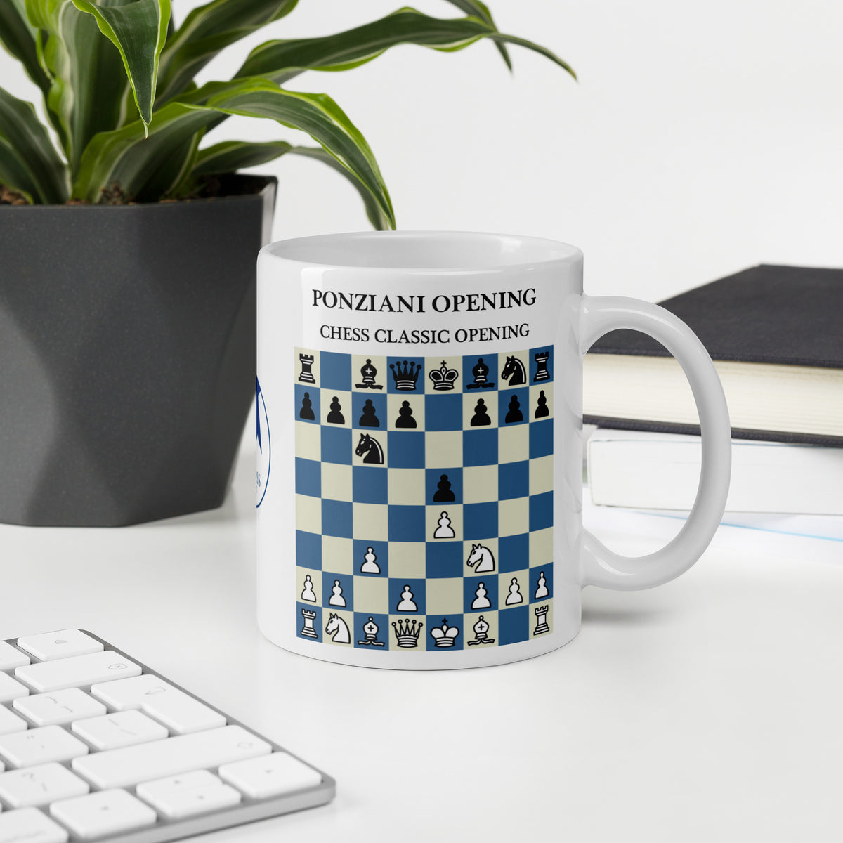 Ponziani Opening Chess Mug - ceramic chess opening mug