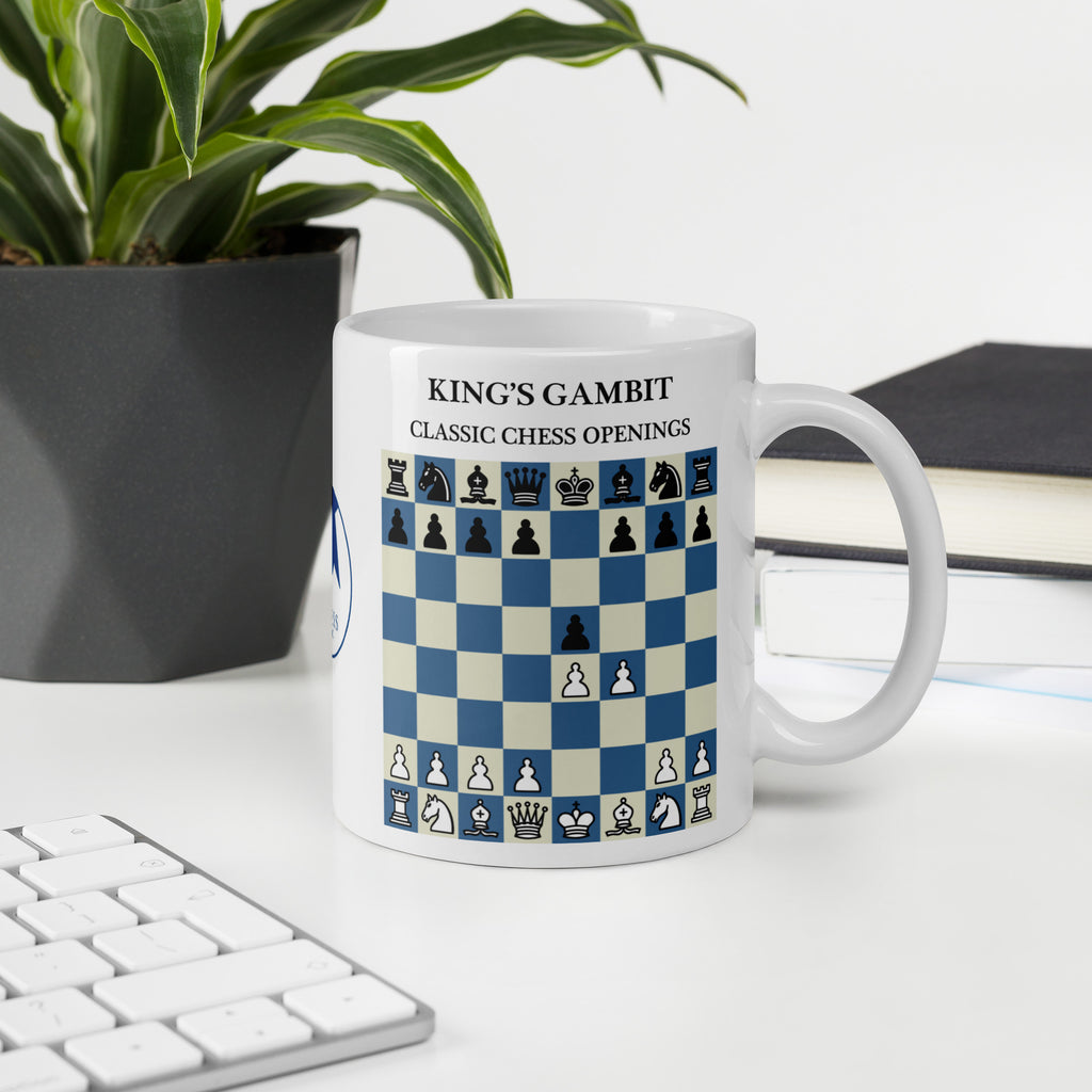 The King's Gambit Chess Mug - ceramic chess opening mug
