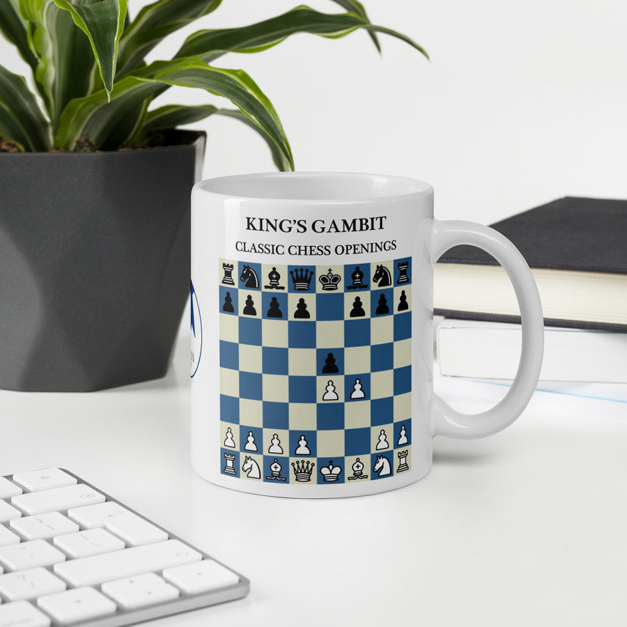The King's Gambit Chess Mug - ceramic chess opening mug